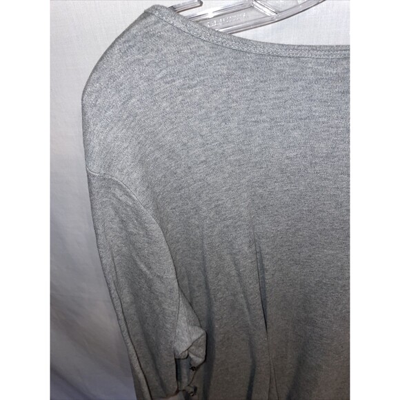 Quacker Factory Comfort Blouse Women’s Size 2X Gray Sequin Striped 3/4 Sleeve - Picture 11 of 12